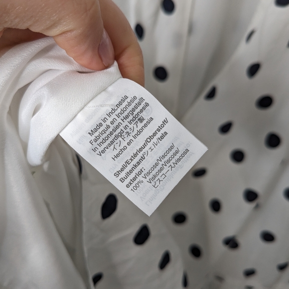 J.Crew Ruffle-Front faux-wrap Mini Dress in Polka Dot Size 10 - Picture 6 of 7